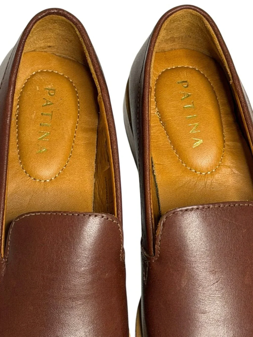 Patina Portland Leather Womens Loafer Shoes Slip On Cognac Brown 5.5 - Picture 5 of 10